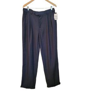 Maxari men's expandable waist pleated charcoal golf pants Size 34x32